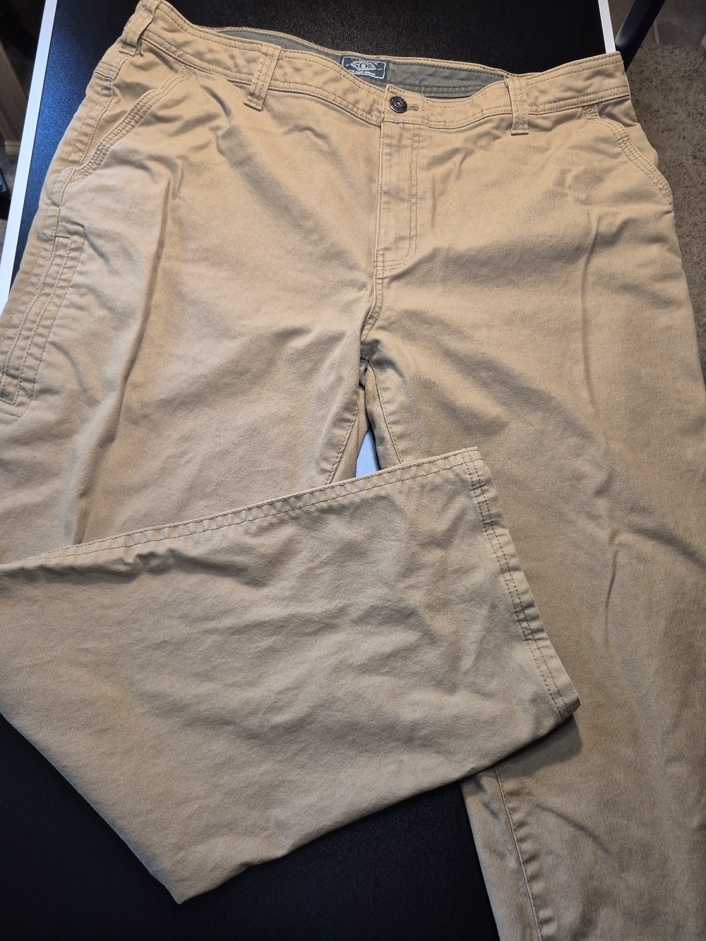 G.H. Bass & Co. Men's Khaki Straight-Leg Work Style Chinos